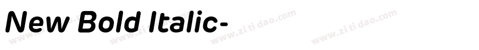 New Bold Italic字体转换